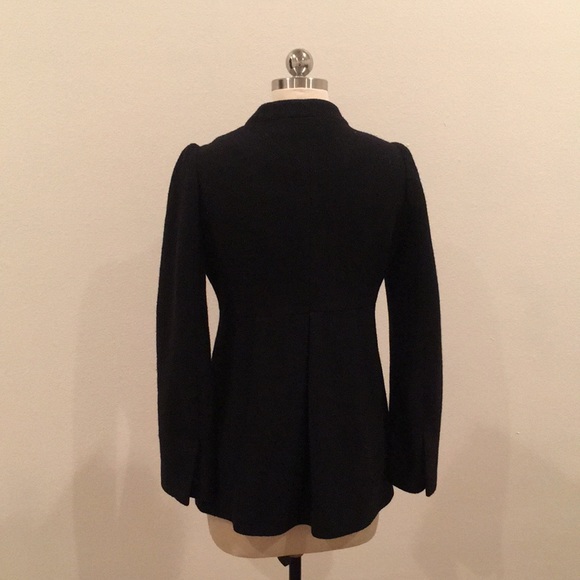 Anthropologie Black Boucle Jacket with Neck Tie - Picture 5 of 8